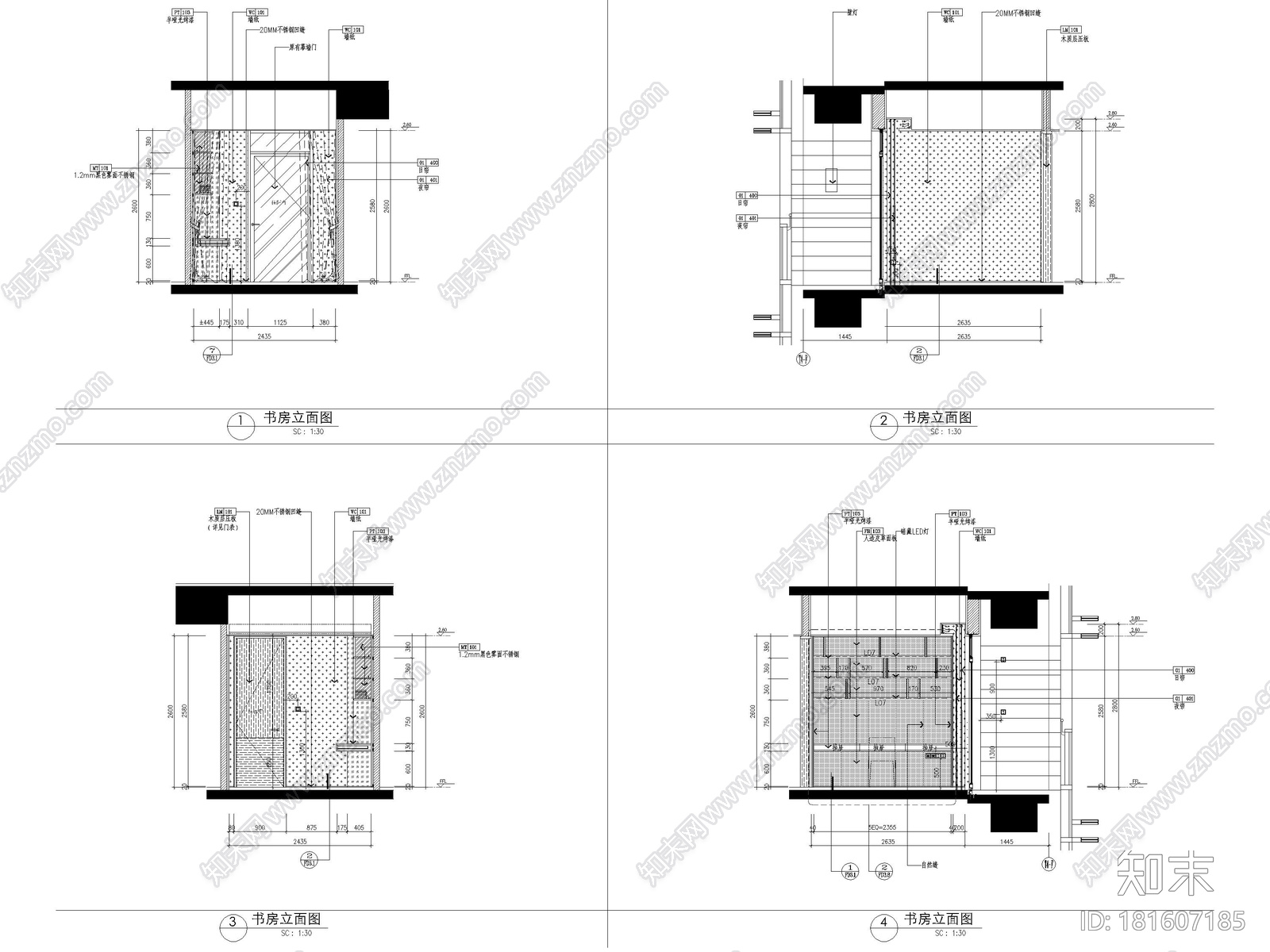 [深圳]华润73㎡现代公寓样板间装修​施工图施工图下载【ID:181607185】