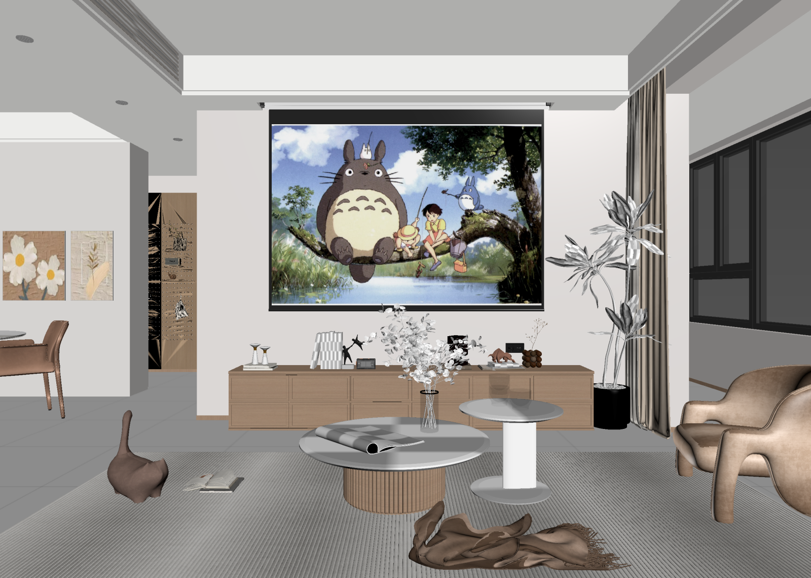 现代影音室3D模型下载【ID:1215058214】