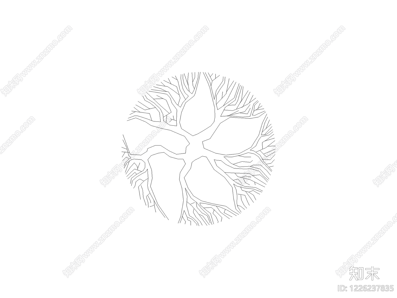 备用植物图例cad施工图下载【ID:1226237835】