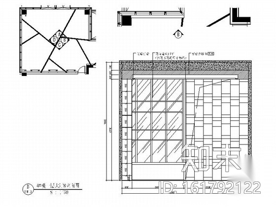 [上海]现代办公大楼内部空间大厅等室内装修施工图施工图下载【ID:161792122】