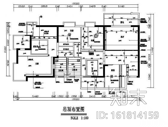 三居室家装设计施工图cad施工图下载【ID:161814159】