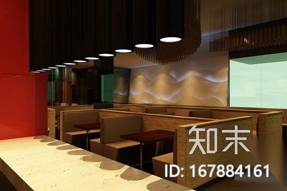 [济南]温雅清新高档特色餐厅装修施工图（含效果）施工图下载【ID:167884161】