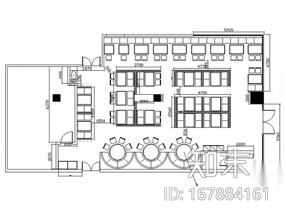 [济南]温雅清新高档特色餐厅装修施工图（含效果）施工图下载【ID:167884161】