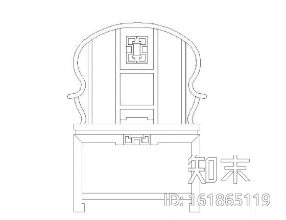 中式椅子图块cad施工图下载【ID:161865119】