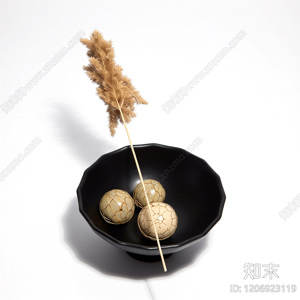 盆栽装饰组合3D模型下载【ID:1206923119】