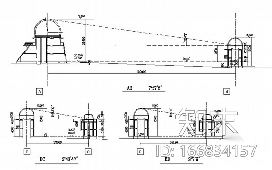 [紫金山]某天文台观测站空间目标综合观测楼建筑CAD方案...cad施工图下载【ID:166834157】