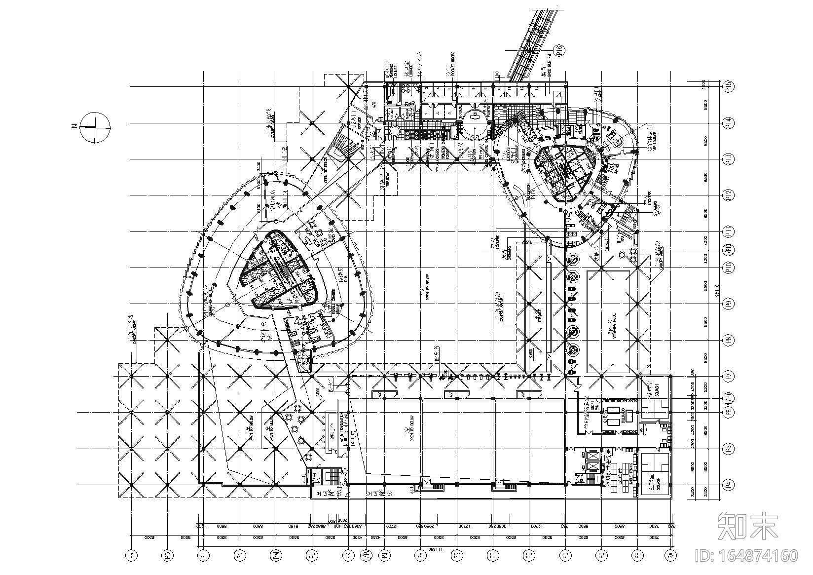 上海喜来登超高层公寓式酒店建筑项目施工图施工图下载【ID:164874160】