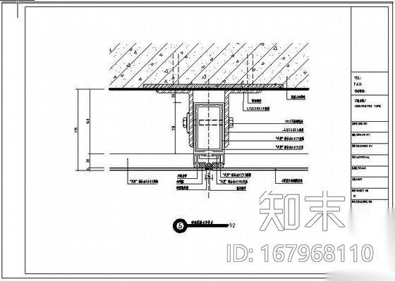 某文化中心建筑幕墙图纸cad施工图下载【ID:167968110】