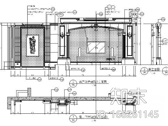 400㎡欧式新古典豪华大户四居室样板房施工图（含实景）cad施工图下载【ID:168261145】