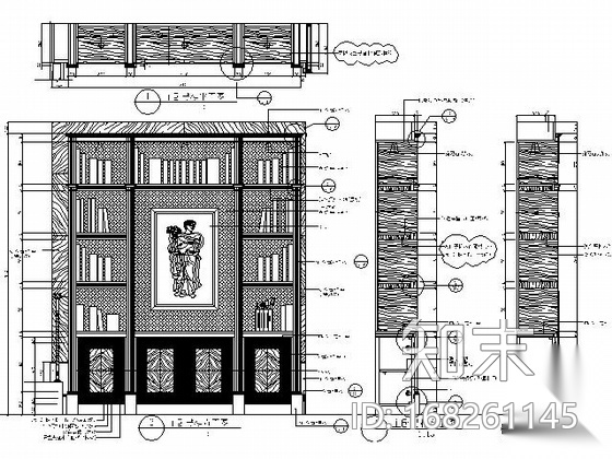 400㎡欧式新古典豪华大户四居室样板房施工图（含实景）cad施工图下载【ID:168261145】