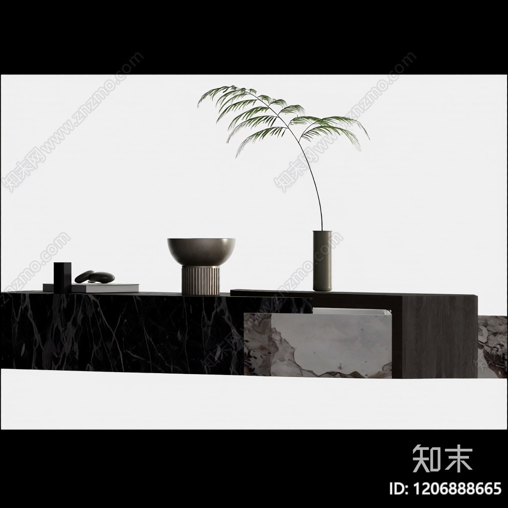 大理石组合茶几3D模型下载【ID:1206888665】