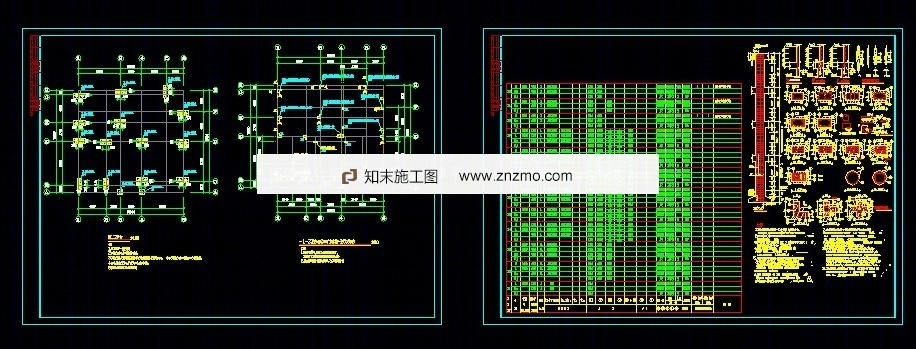 一套极详细别墅建筑施工图-带柱基础cad施工图下载【ID:36951063】