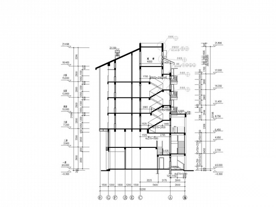 [武汉]某六层商住楼建筑结构施工图cad施工图下载【ID:167625196】