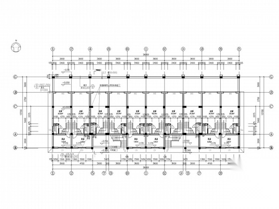 [武汉]某六层商住楼建筑结构施工图cad施工图下载【ID:167625196】