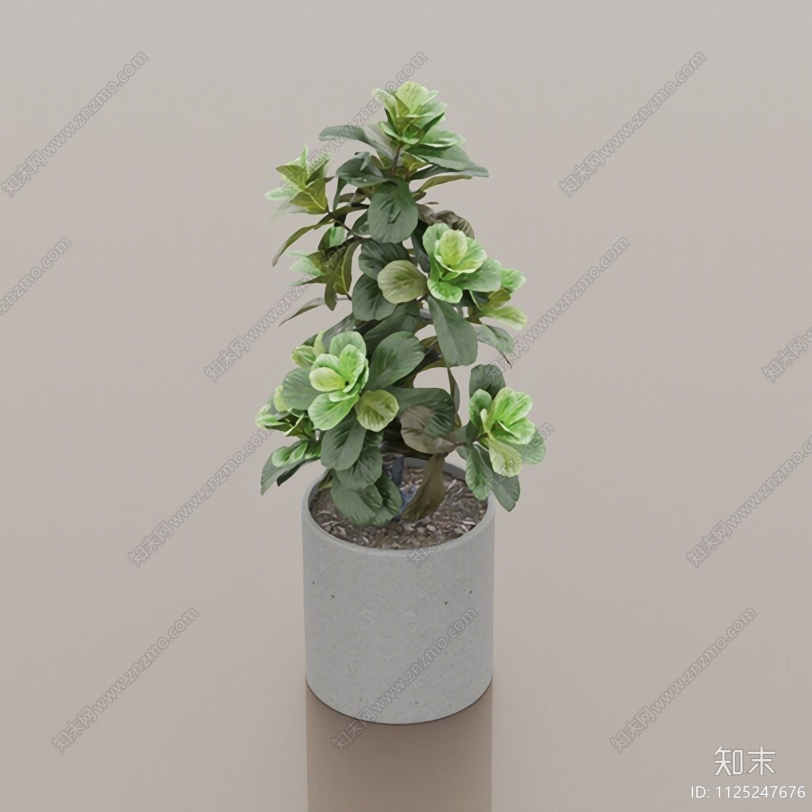 北欧简约绿植盆栽3D模型下载【ID:1125247676】