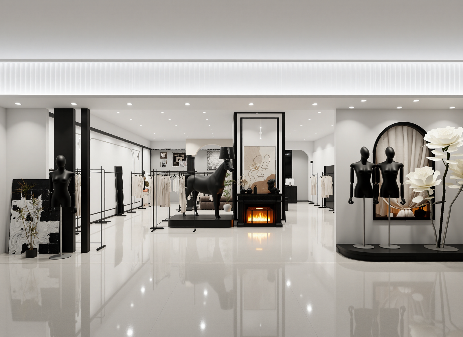 法式服装展厅3D模型下载【ID:1215058612】