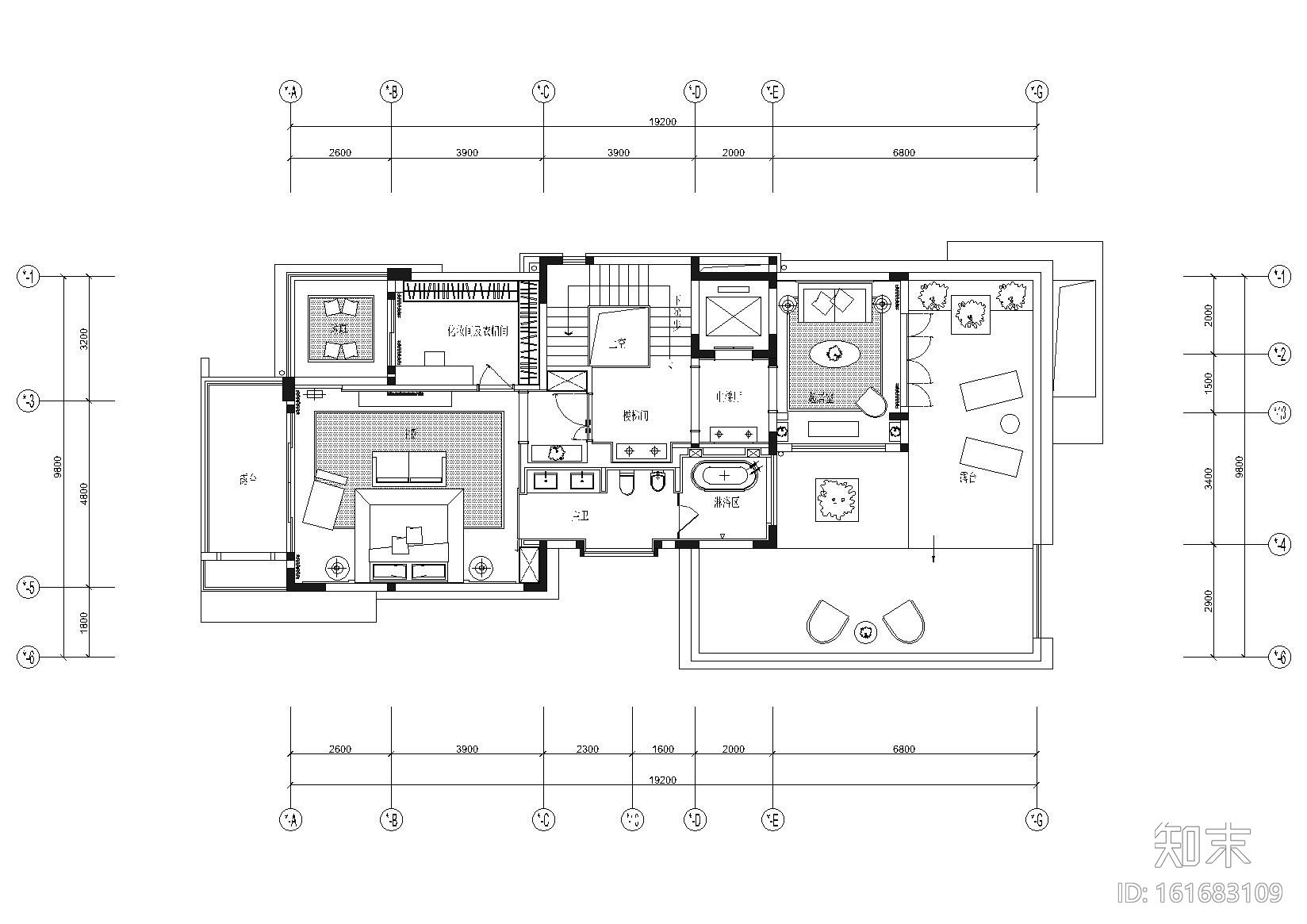 [​广州]600㎡三层现代别墅样板房施工图cad施工图下载【ID:161683109】