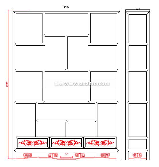 陈列架施工图下载【ID:178349117】