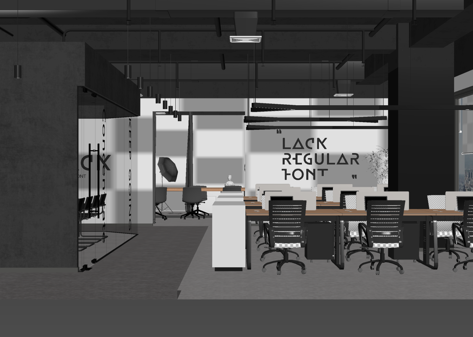 工业风办公区3D模型下载【ID:1214591678】