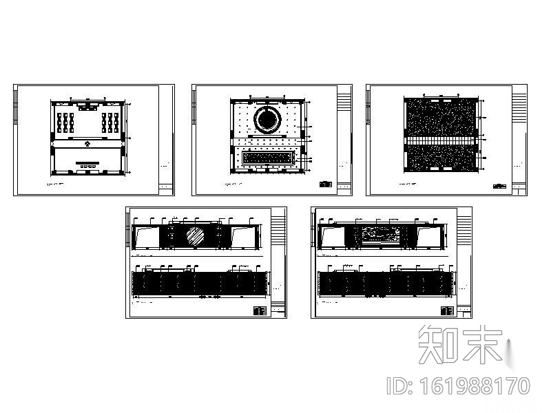 某酒店宴会厅装修图(含效果)cad施工图下载【ID:161988170】