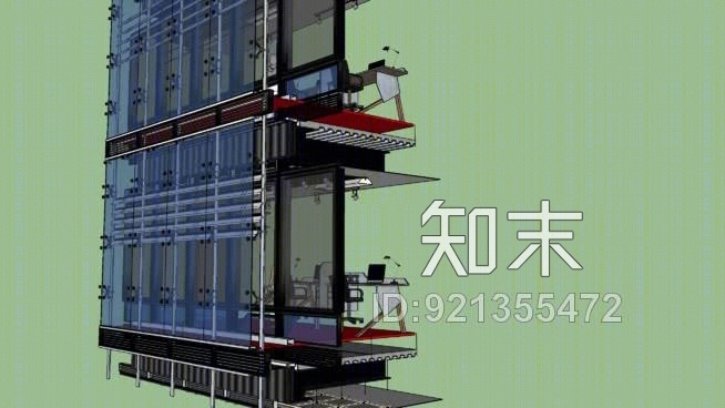 幕墙幕墙SU模型下载【ID:921355472】