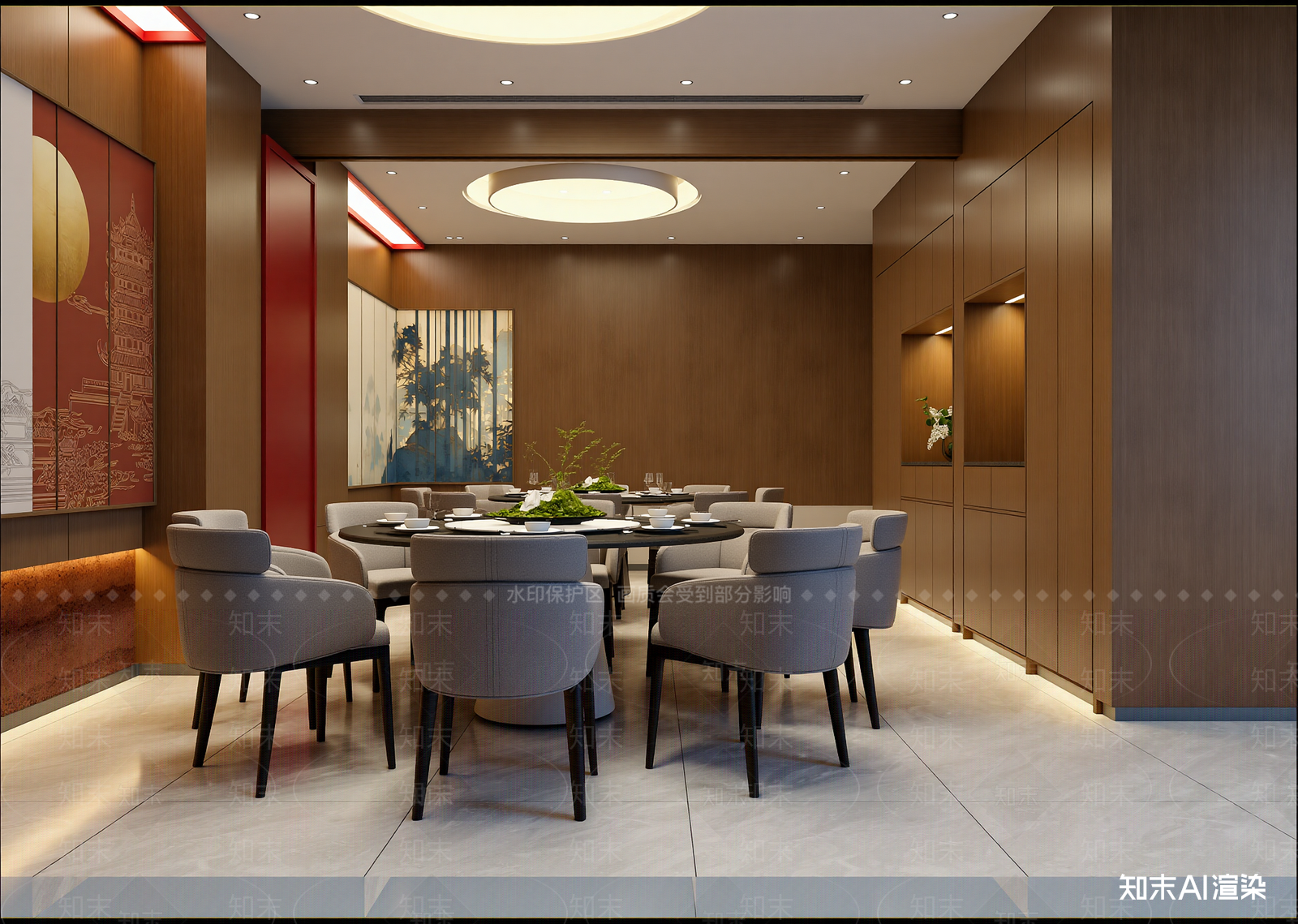 新中式包厢3D模型下载【ID:1215126108】
