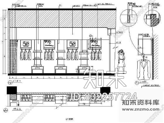 服装店主立面详图施工图下载【ID:832257724】