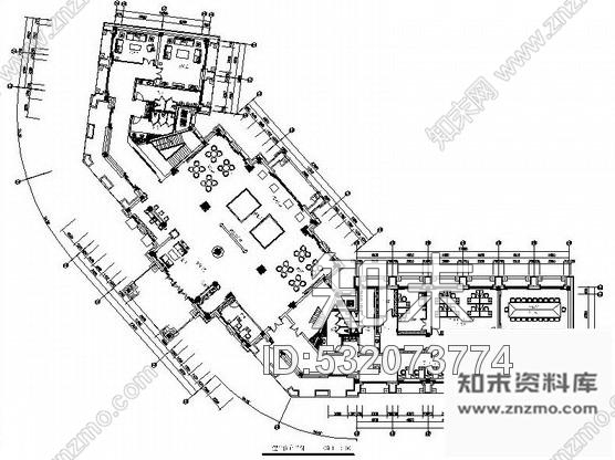 施工图山东某花园售楼处全套室内设计施工图含清单报价cad施工图下载【ID:532073774】