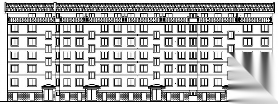 [江苏通州市]某五层实际公寓楼建筑施工图cad施工图下载【ID:168463193】