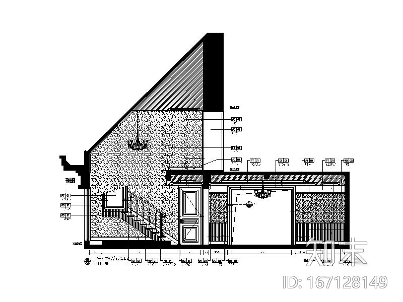 [安徽]美式风格户型样板房CAD施工图（含实景图）cad施工图下载【ID:167128149】