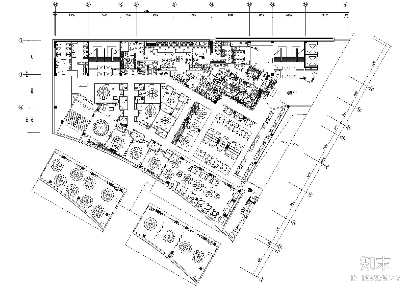 [云南]彩云滇特色餐厅装饰施工图+效果图cad施工图下载【ID:165375147】