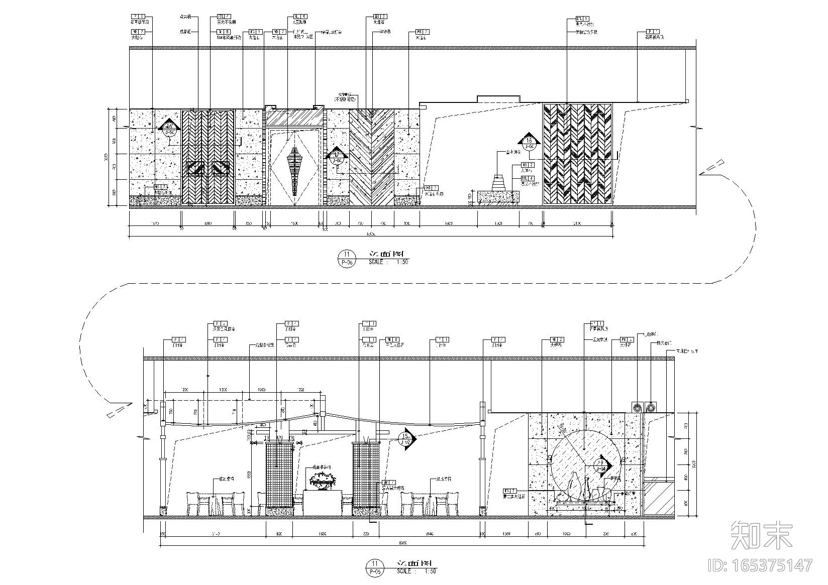 [云南]彩云滇特色餐厅装饰施工图+效果图cad施工图下载【ID:165375147】
