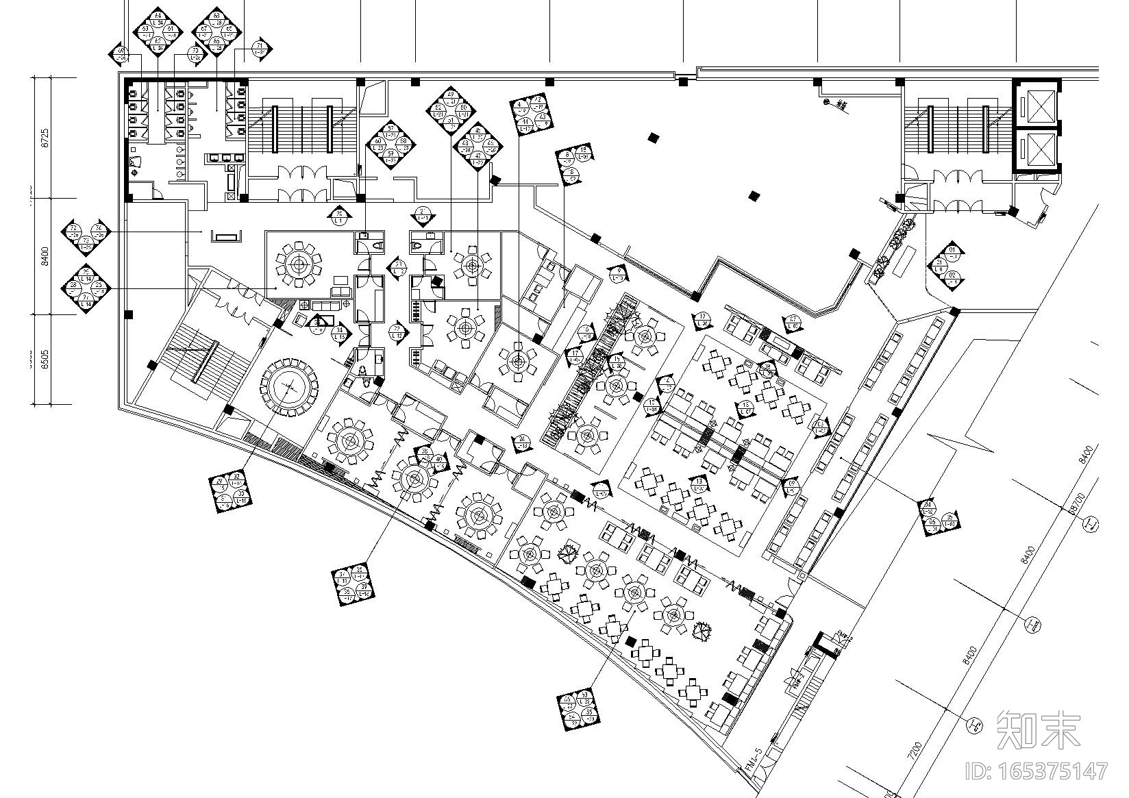 [云南]彩云滇特色餐厅装饰施工图+效果图cad施工图下载【ID:165375147】