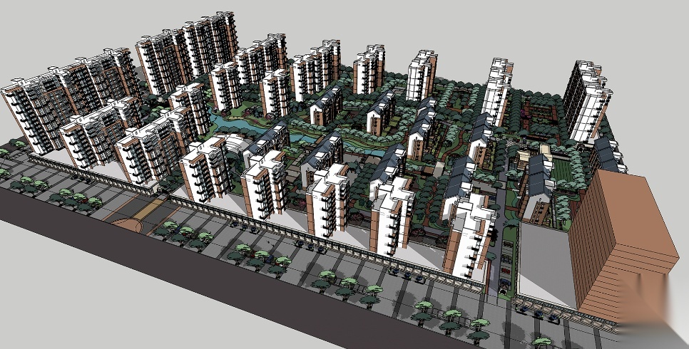 [河南]欧式风格居住区景观设计方案cad施工图下载【ID:161014107】