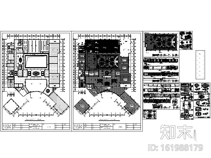 某知名大酒店装修施工图cad施工图下载【ID:161988179】