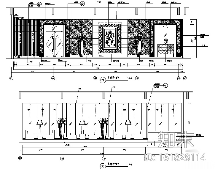 [福建]厦门天地人酒店设计施工图（附效果图）cad施工图下载【ID:161828114】