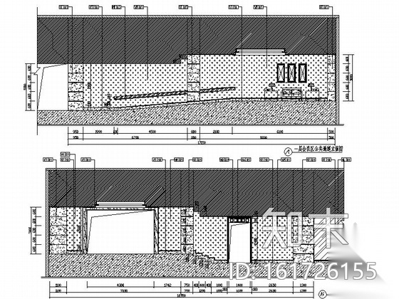 [四川]某现代风格会议中心室内装修施工图（含效果）cad施工图下载【ID:161726155】