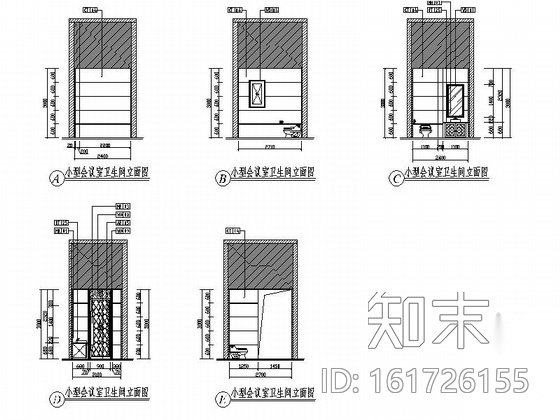 [四川]某现代风格会议中心室内装修施工图（含效果）cad施工图下载【ID:161726155】