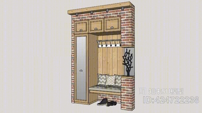 cupboard，wardrobe柜SU模型下载【ID:424722238】