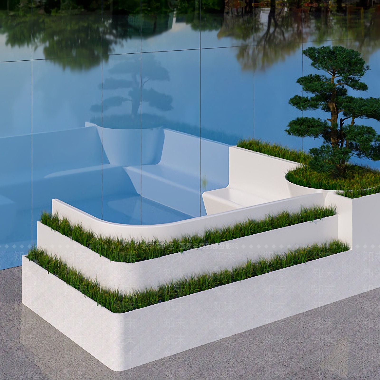 花坛3D模型下载【ID:1125908707】