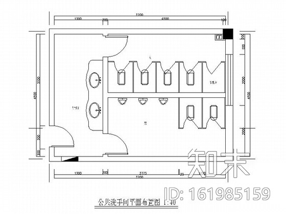 酒店公共卫生间室内装修图（含效果）施工图下载【ID:161985159】