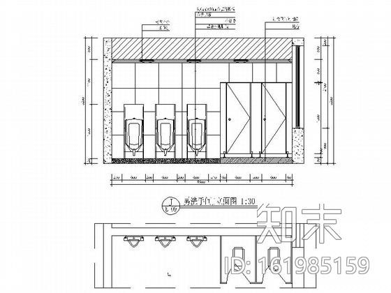 酒店公共卫生间室内装修图（含效果）施工图下载【ID:161985159】