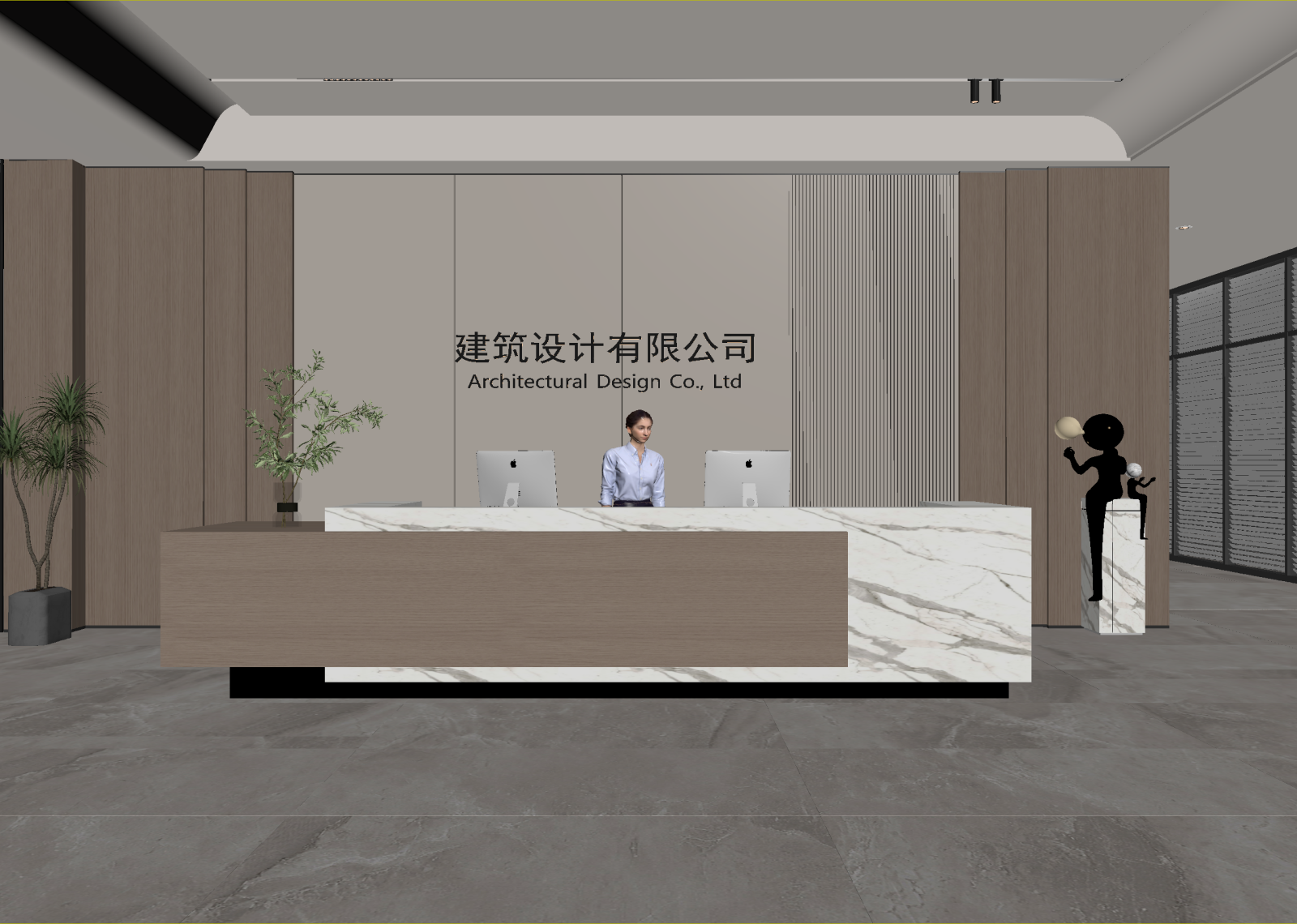 现代接待室3D模型下载【ID:1214602695】