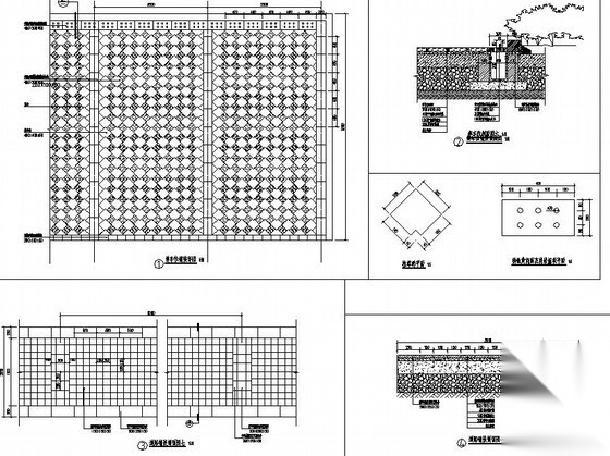 [安徽]居住区景观工程施工总图cad施工图下载【ID:161095111】