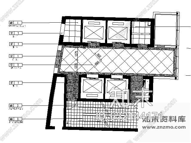 施工图北京知名公寓楼电梯间施工图施工图下载【ID:632144171】