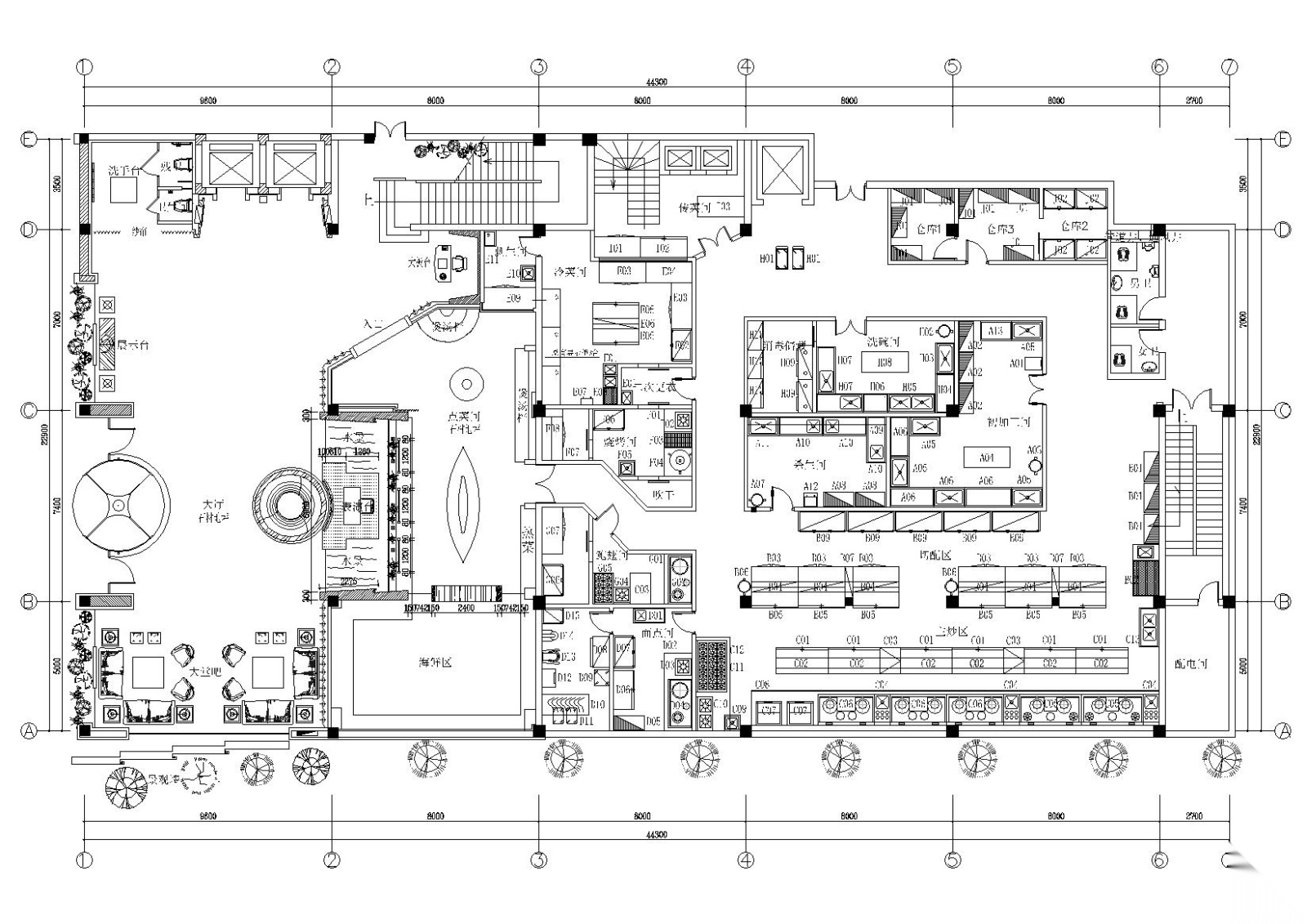 BREEZE&MOON酒店室内装饰设计工程施工图cad施工图下载【ID:160708127】