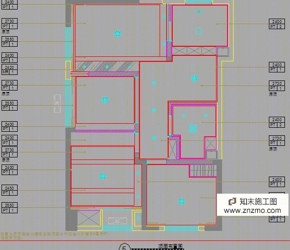 样板间3居室施工图cad施工图下载【ID:36938364】