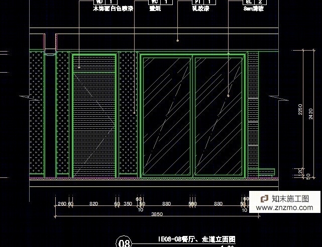 样板间3居室施工图cad施工图下载【ID:36938364】