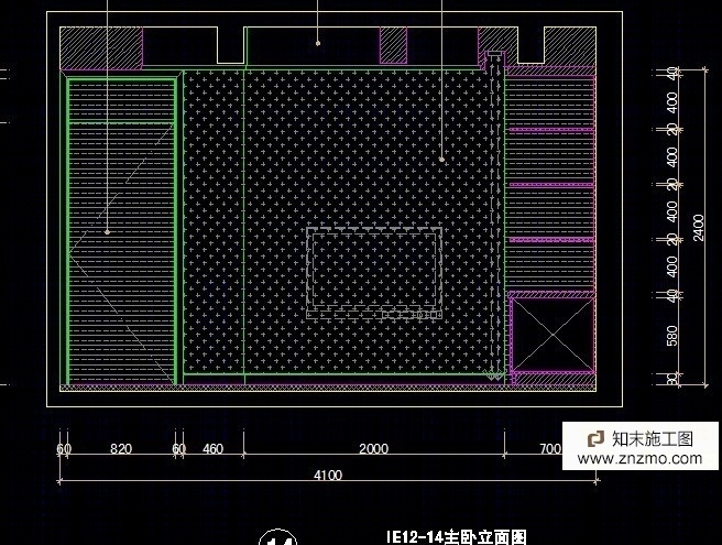 样板间3居室施工图cad施工图下载【ID:36938364】