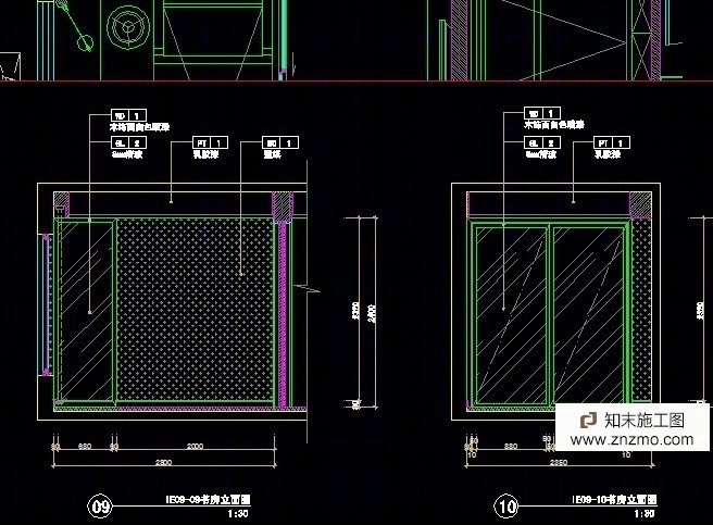 样板间3居室施工图cad施工图下载【ID:36938364】